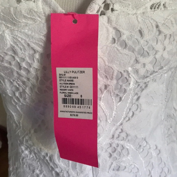 NWT LILLY PULITZER Allyson dress in resort white - Picture 12 of 13